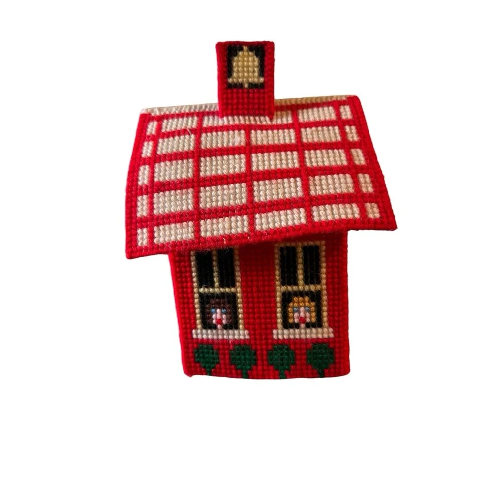 Homemade Little Red‎ Schoolhouse Kleenex Tissue Cover Great 4 Teachers & School